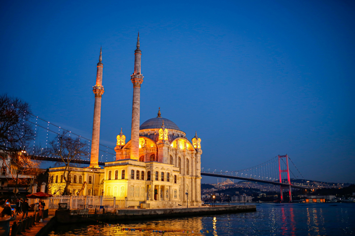 Ortaköy Mosque at night Bosphorus Istanbul