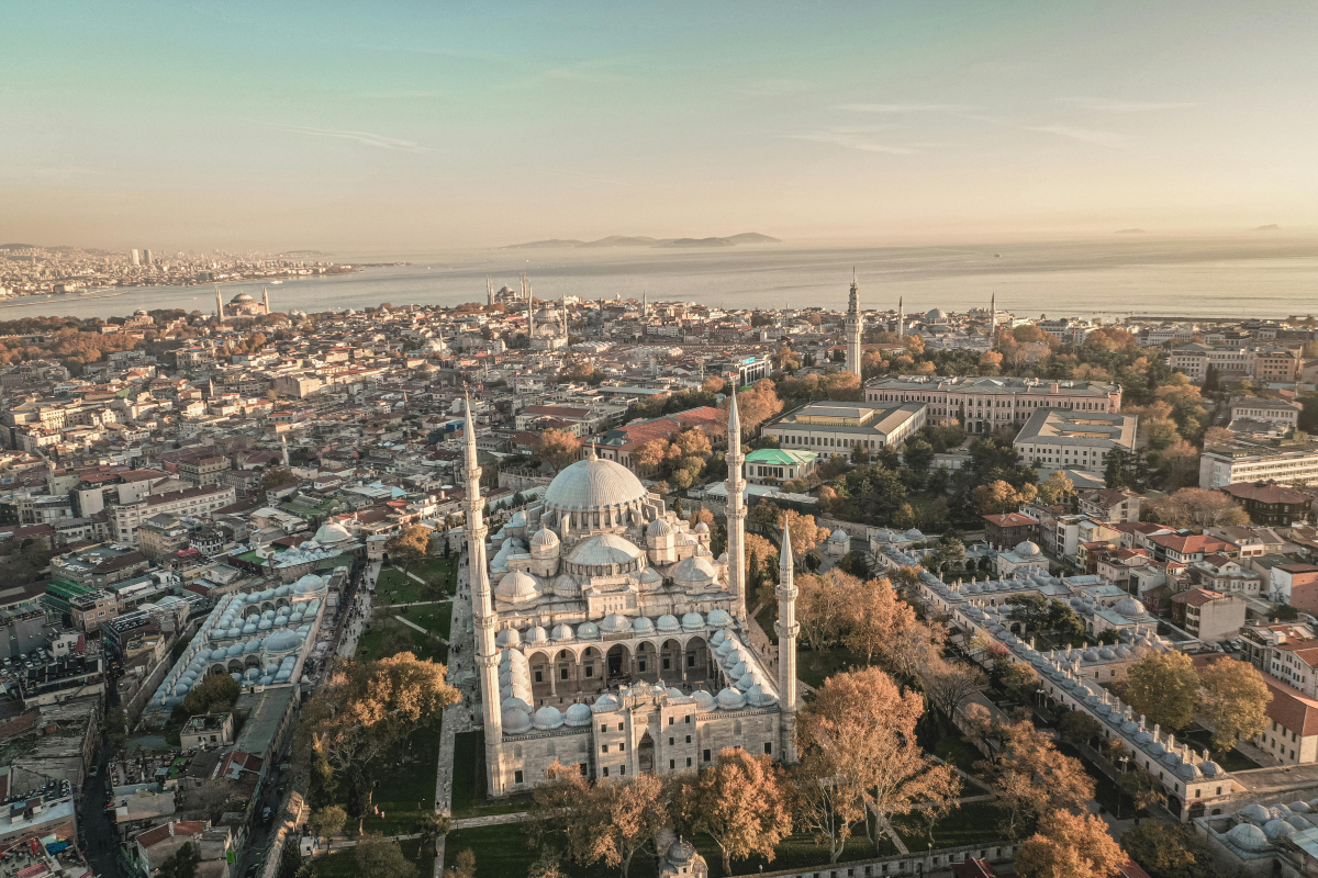Suleymaniye Mosque Aerial Istanbul