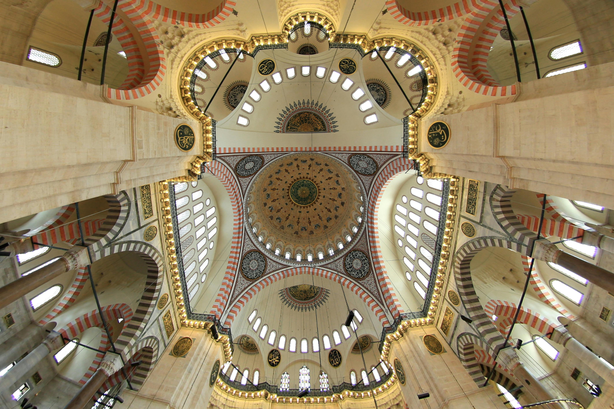 Ceiling of Süleymaniye Mosque Istanbul